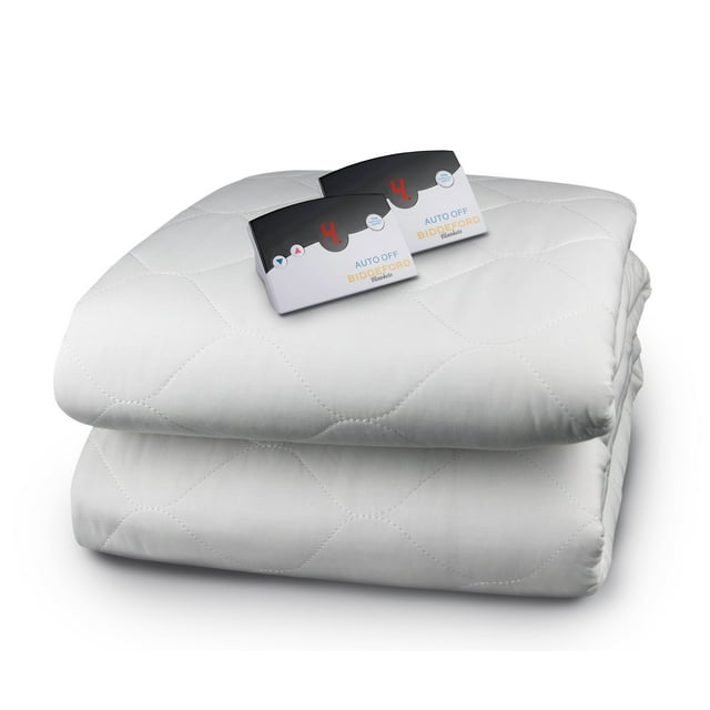 Biddeford Electric Mattress Pad, Cotton Blend. 4 Oz Quilted "Skirt