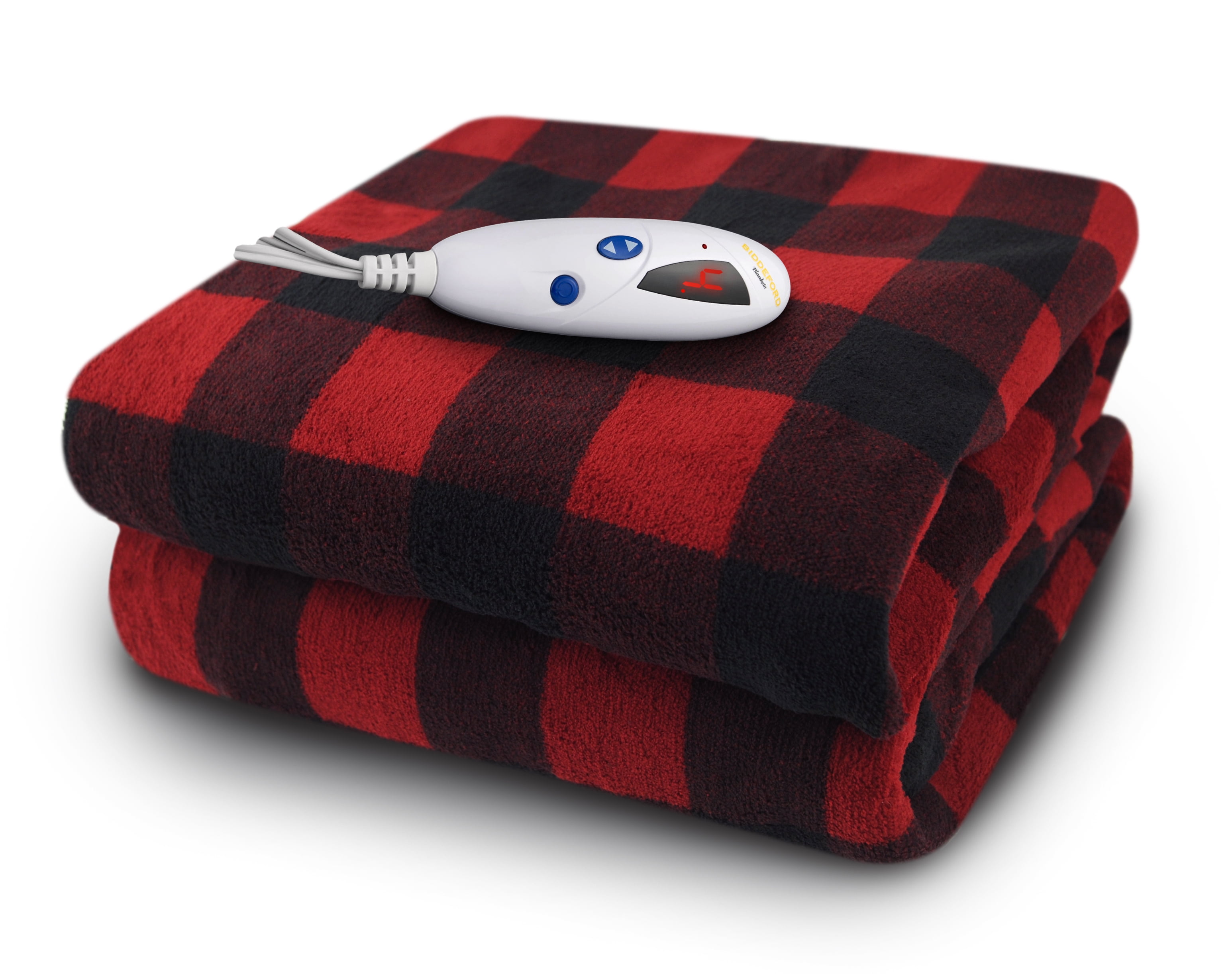 Biddeford Heated Throw with Electric Analog Controller, Red Plaid -  Walmart.com