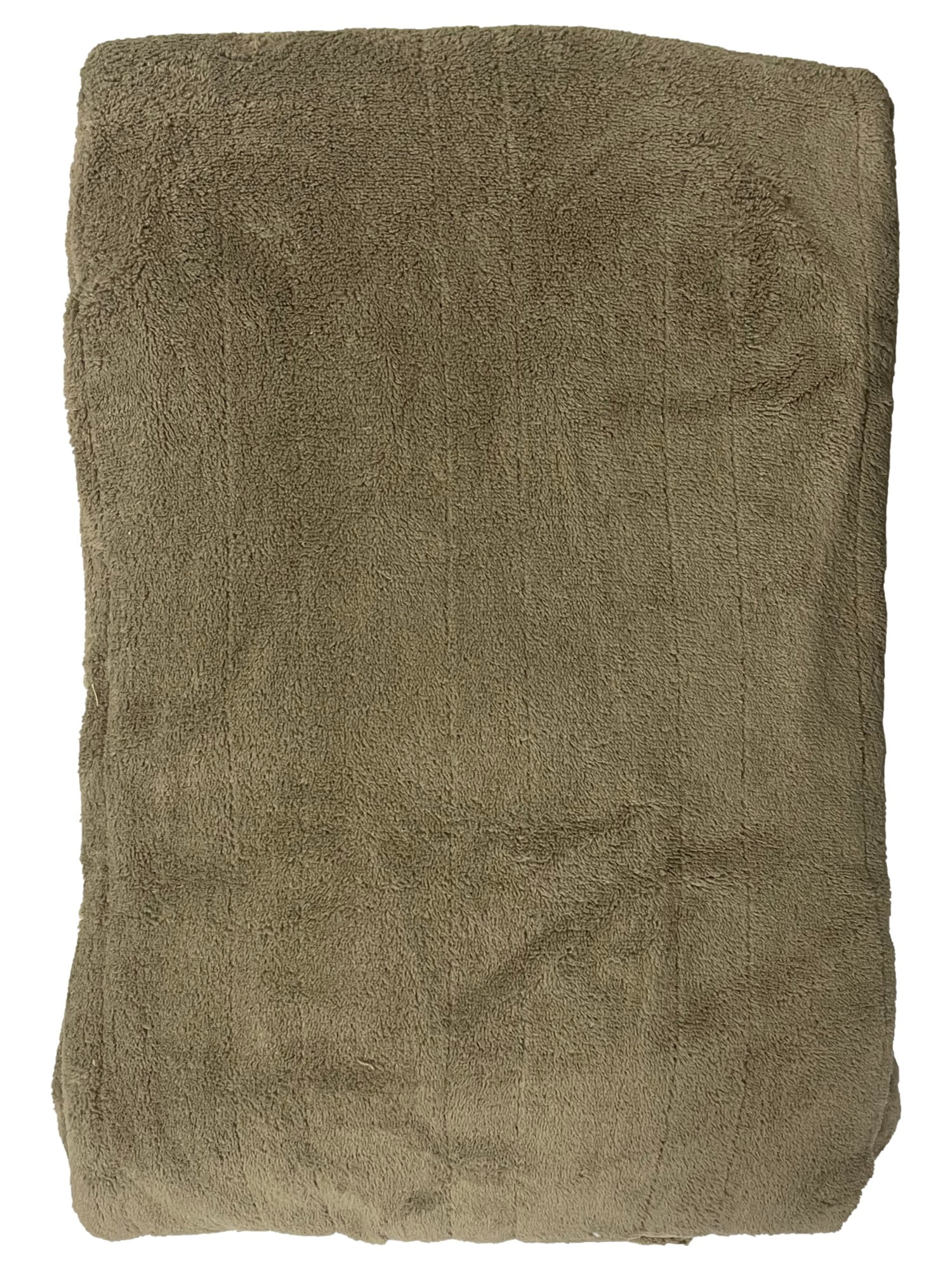 Biddeford Khaki Green Heated Micro Plush Electric Blanket, Full Bed