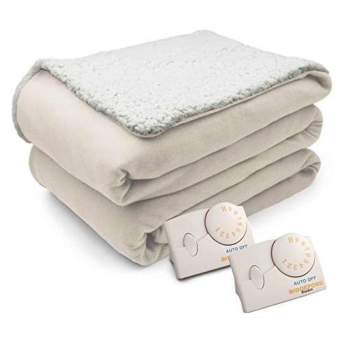 Biddeford Knit Natural Electric Heated Blanket King Natural
