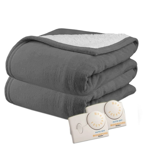 Biddeford MicroPlush Sherpa Analog Electric Heated Blanket