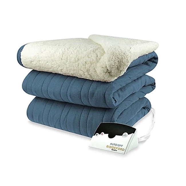 Biddeford MicroPlush Sherpa Electric Heated Warming Blanket Twin Full