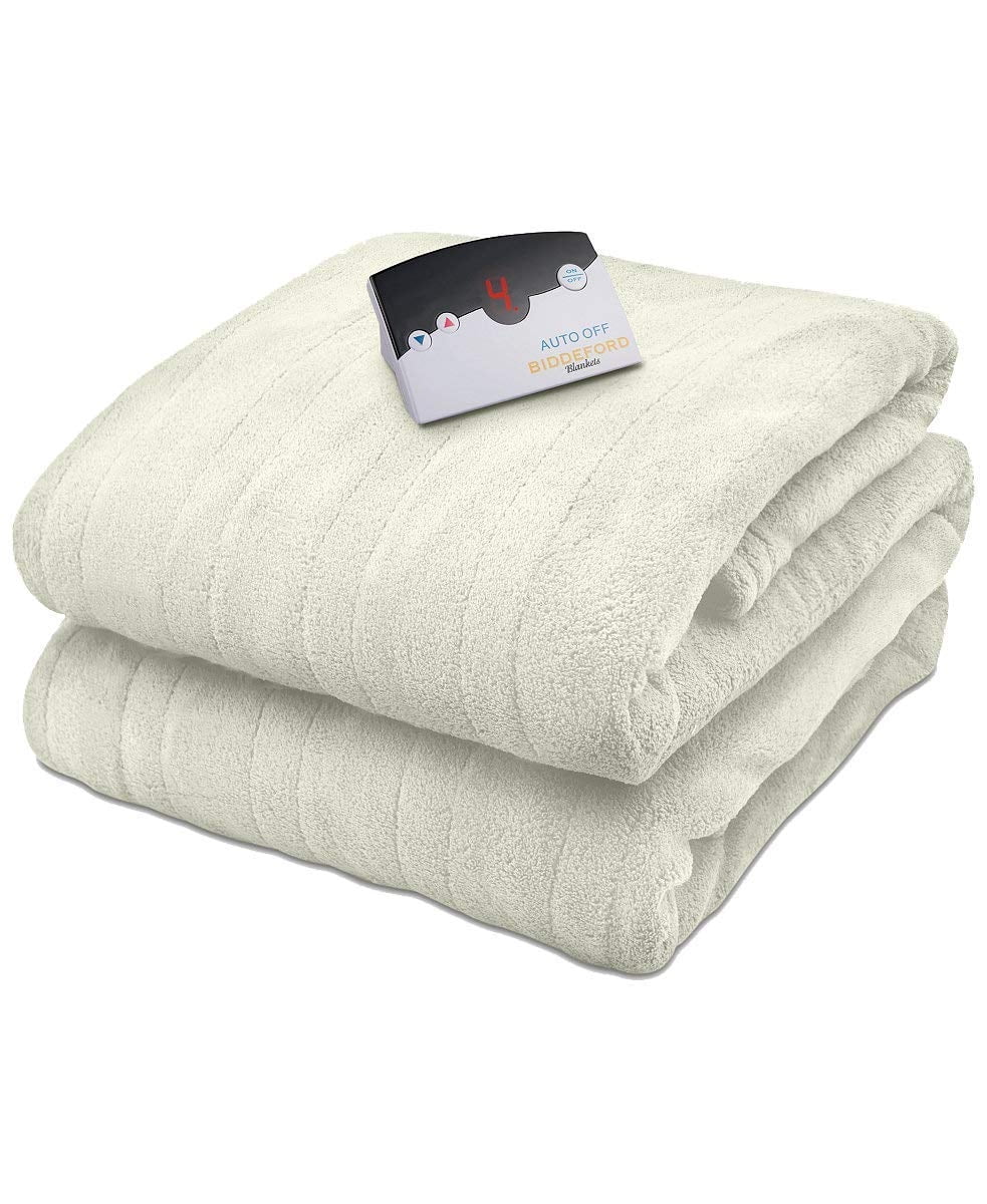 Biddeford Microplush Heated Electric King Blanket Cream