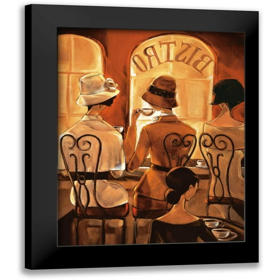 Biddle, Trish 12x14 Black Modern Framed Museum Art Print Titled - Rendez-vous au Bistro