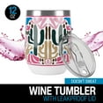 thumbnail image 1 of Biddlebee 12oz Insulated Stainless Steel Stemless Wine Tumbler, Black & White Check, 1 of 9