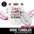 thumbnail interactive-video image 1 of Biddlebee 12oz Insulated Stainless Steel Stemless Wine Tumbler, Save Water Drink Wine, 1 of 10