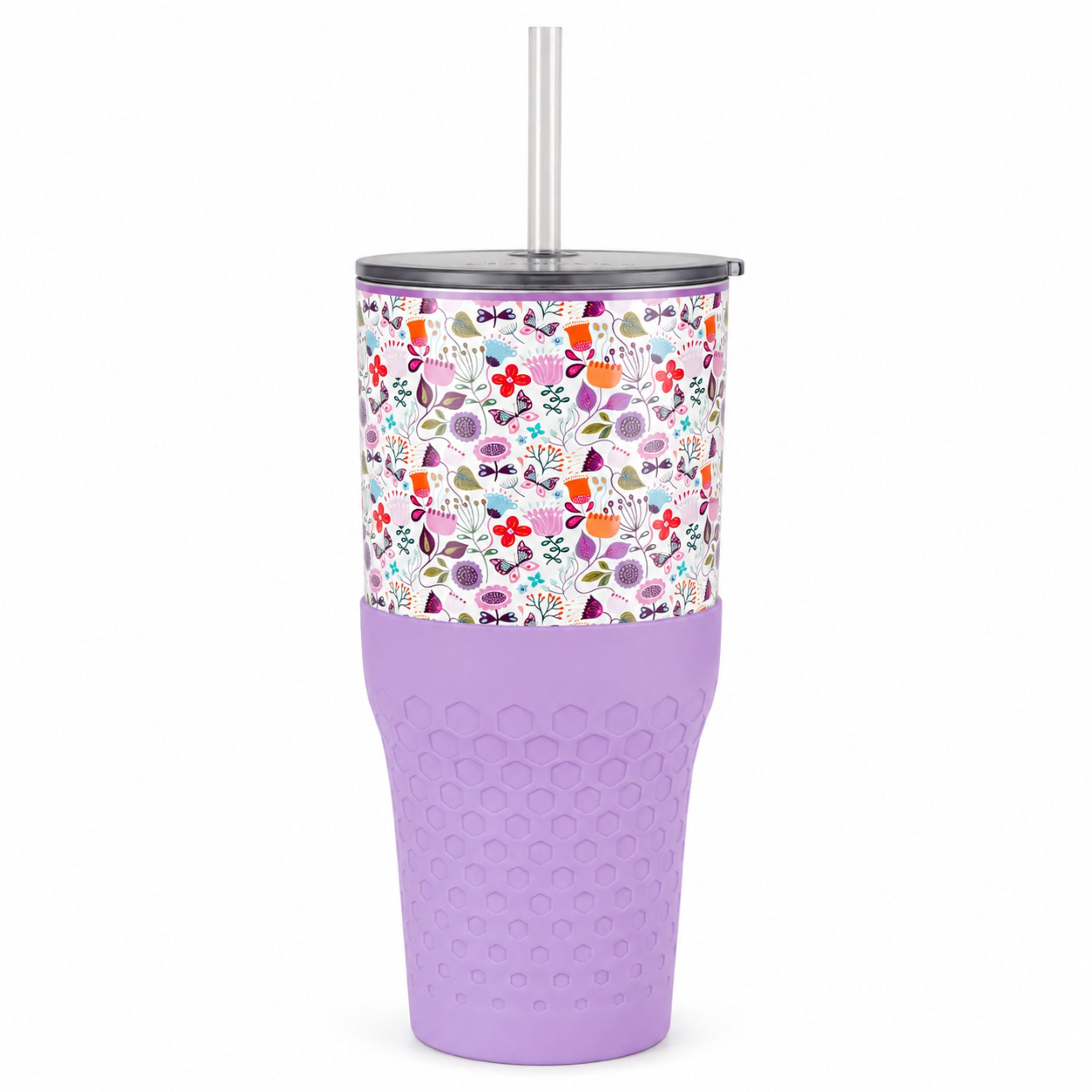 Biddlebee 30oz Insulated Stainless Steel Tumbler with Straw and