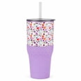 thumbnail image 1 of Biddlebee 30oz Insulated Stainless Steel Tumbler with Straw and Silicone Boot, Garden Blooms, 1 of 13