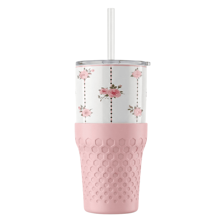 Biddlebee 30oz Insulated Stainless Steel Tumbler with Straw and