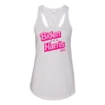 thumbnail image 1 of Biden Harris 2020 Presidential Campaign Pink Bubble Font Women's Racerback Tank Top-White-xxl, 1 of 4