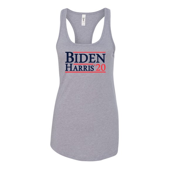 Biden Harris 2020 Presidential Campaign Political Women's Racerback Tank Top-Heather Grey-xl