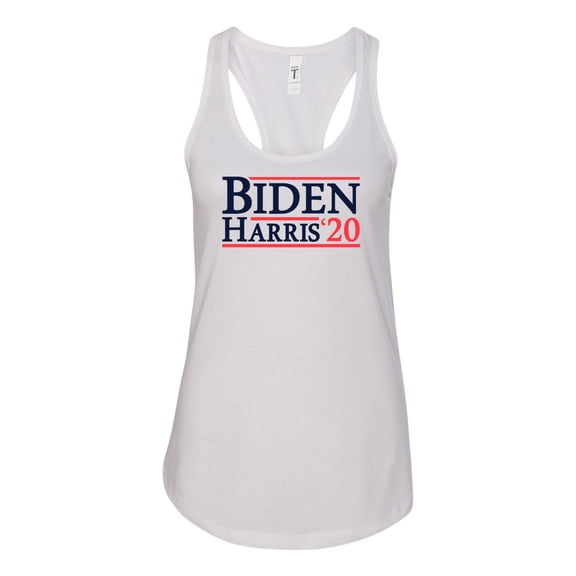 Biden Harris 2020 Presidential Campaign Political Women's Racerback Tank Top-White-large