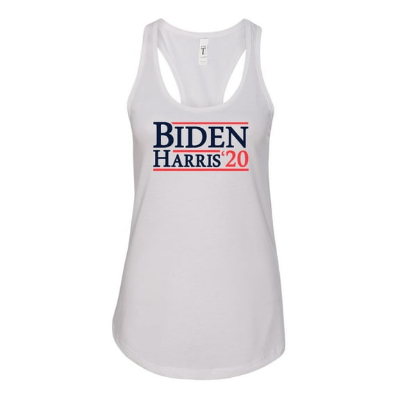 Biden Harris 2020 Presidential Campaign Political Women's Racerback Tank Top-White-large