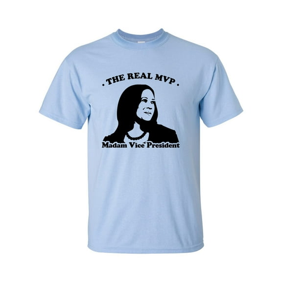 Biden Harris 2020 The Real MVP Madam Vice President Kamala Harris Unisex Short Sleeve T-shirt-Light Blue-small