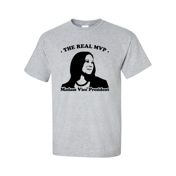 Biden Harris 2020 The Real MVP Madam Vice President Kamala Harris Unisex Short Sleeve T-shirt-Sports Grey-xl