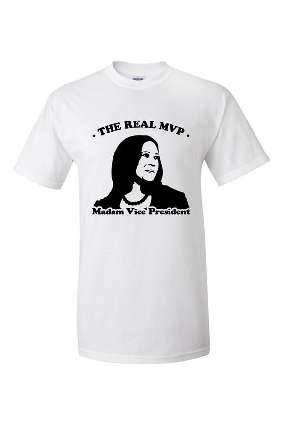 Biden Harris 2020 The Real MVP Madam Vice President Kamala Harris Unisex Short Sleeve T-shirt-White-medium