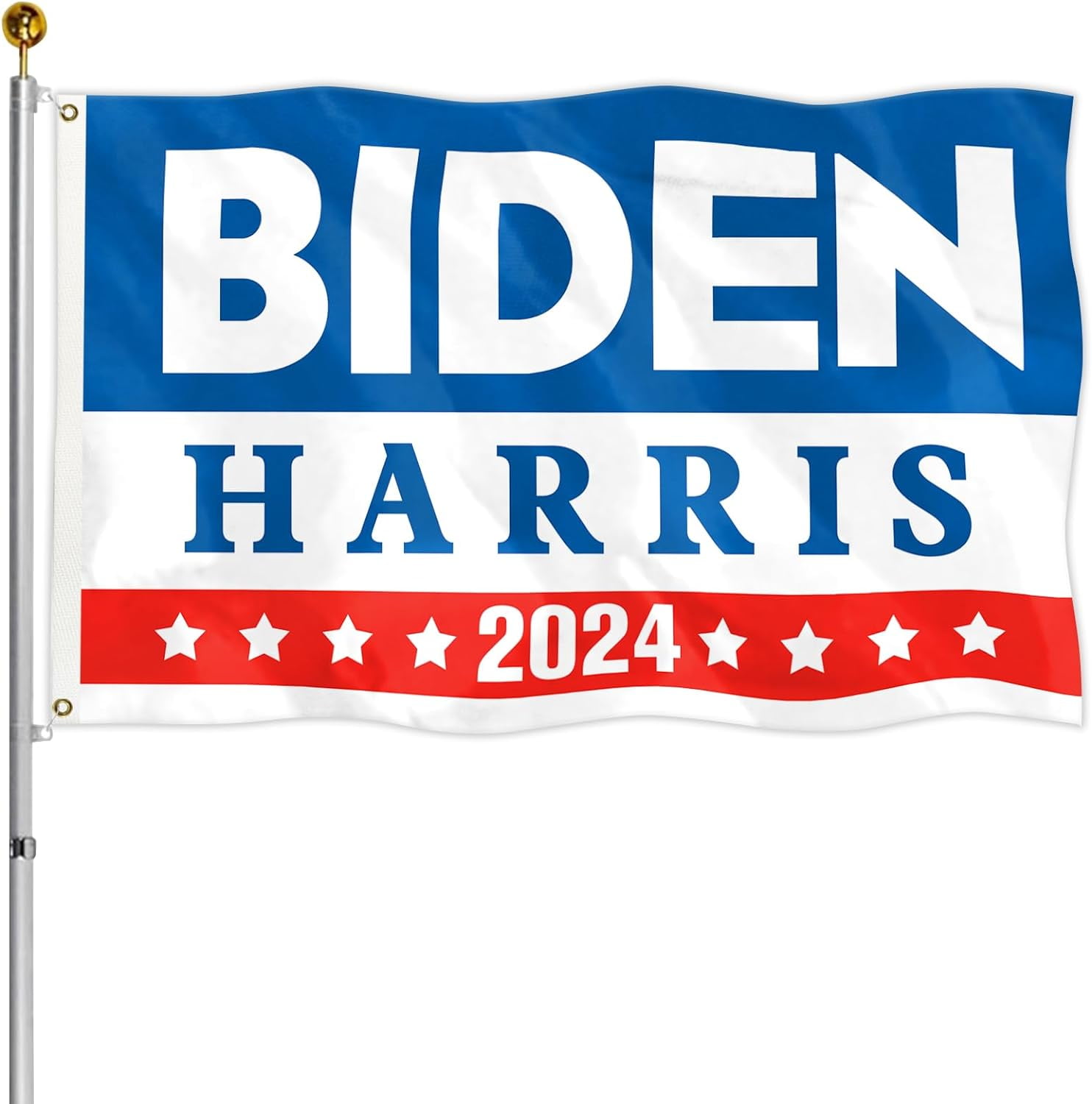 Biden Harris 2024 Flag 3x5 Ft Biden for President Flags with Brass