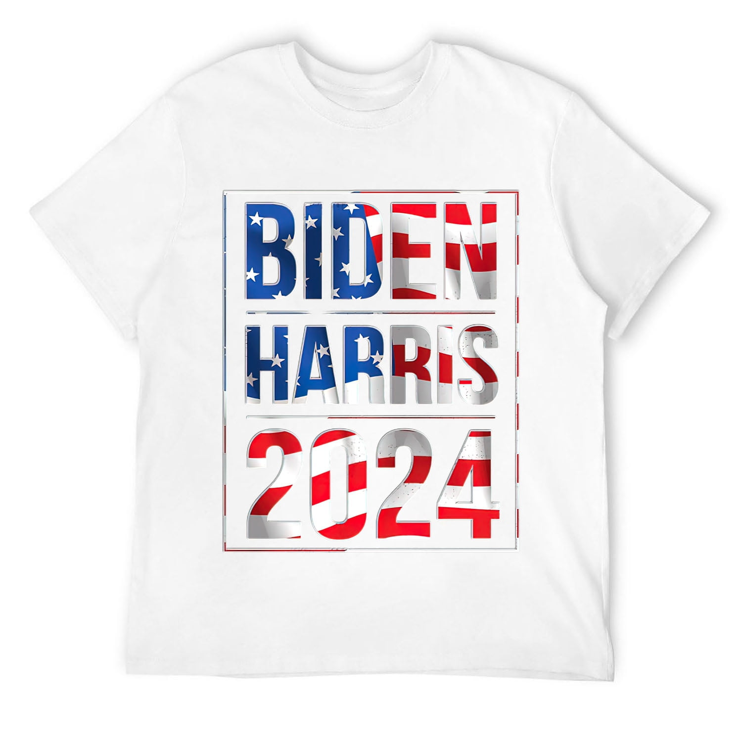 Biden Harris 2024 President American Flag Joe Biden Kamala Short Sleeve