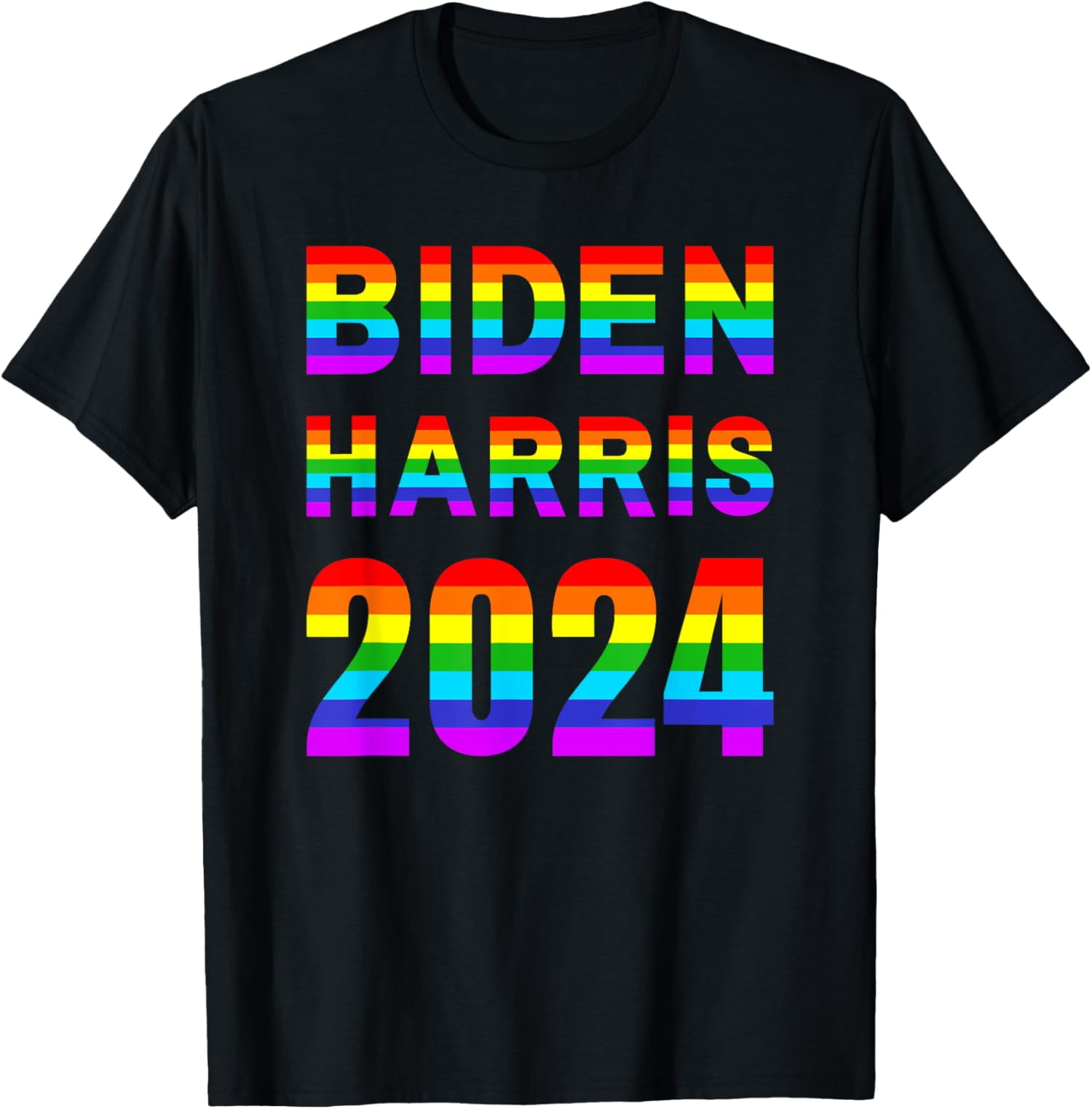 Biden Harris 2024 Pride Rainbow LGBTQ Gay Rights Equality TShirt