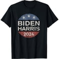 thumbnail image 1 of Biden Harris 2024 Retro Vintage Button Re-Elect Campaign T-Shirt, 1 of 3