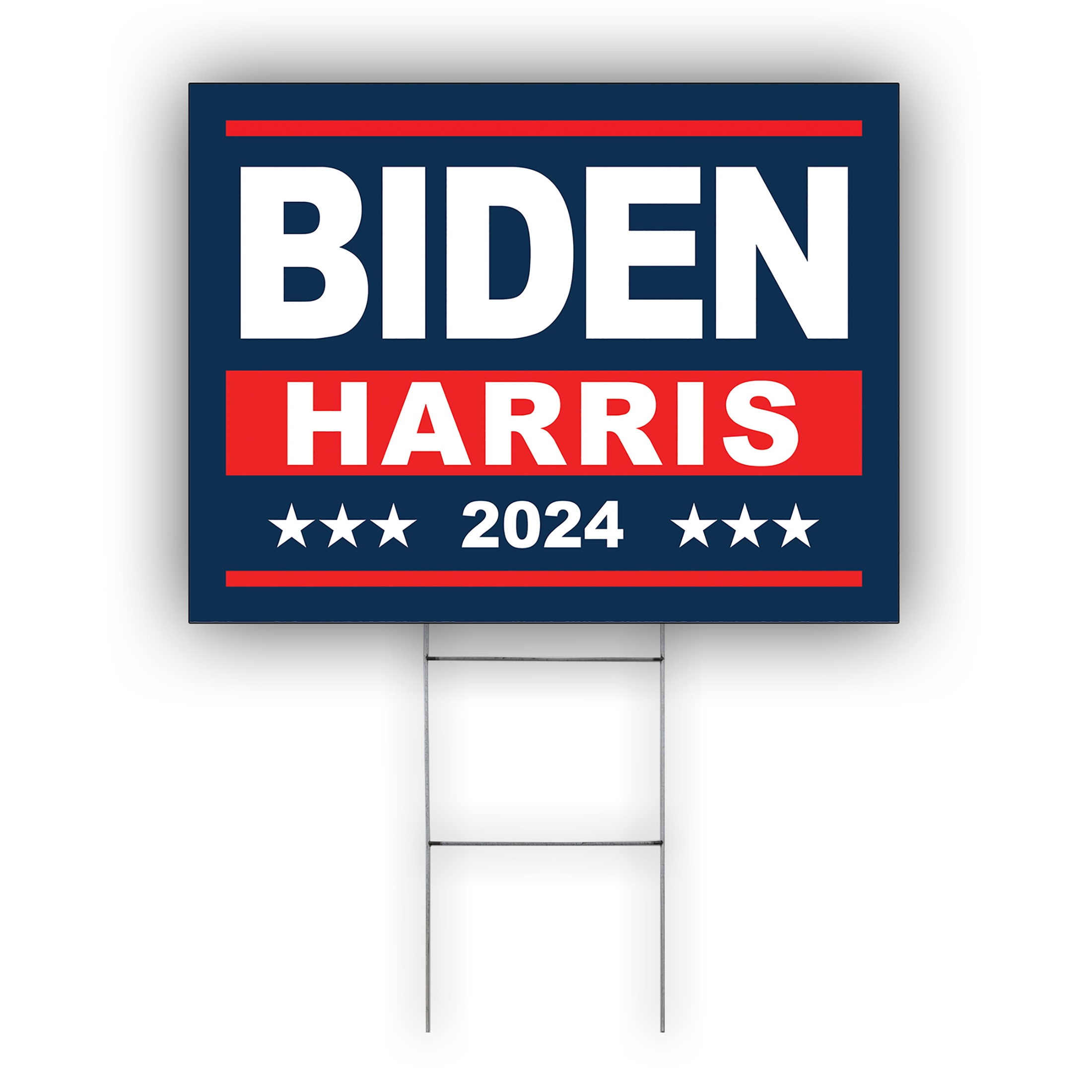 Biden Harris 2024 Vote For President Coroplast Yard Sign With H Stake