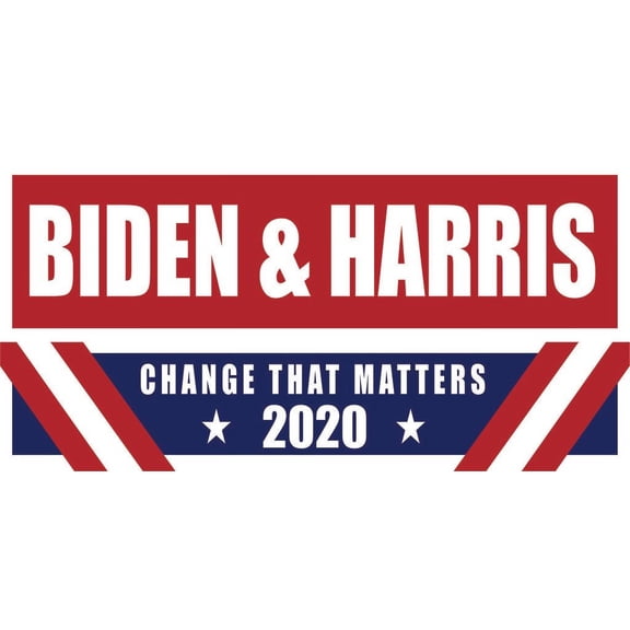 Biden and Harris Campaign Sign Vinyl Sticker Car Window Bumper Decals for Trucks Vans Laptop Wall Window - Removable Waterproof/Round Peel and Stick Graphic Designs Decoration Size (5x10inch)