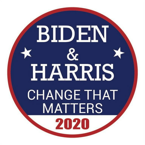 Biden and Harris Campaign Sign Vinyl Sticker Car Window Bumper Decals for Trucks Vans Laptop Wall Window - Removable Waterproof/Round Peel and Stick Graphic Designs Decoration Size (8x8 inch)
