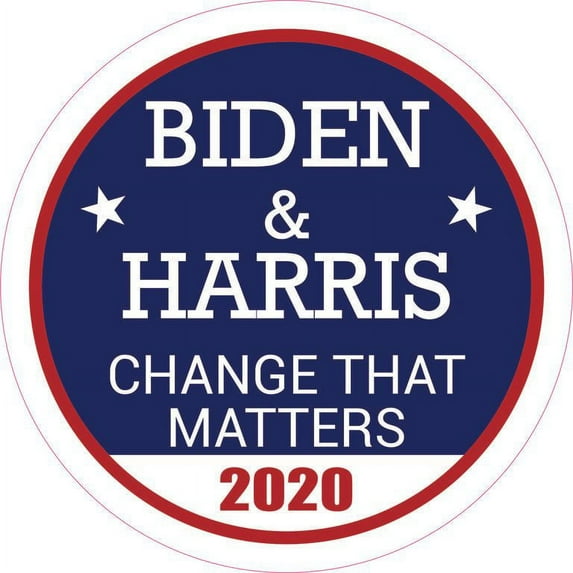 Biden and Harris Campaign Sign Vinyl Sticker Car Window Bumper Decals for Trucks Vans Laptop Wall Window - Removable Waterproof/Round Peel and Stick Graphic Designs Decoration Size (13x30 inch)