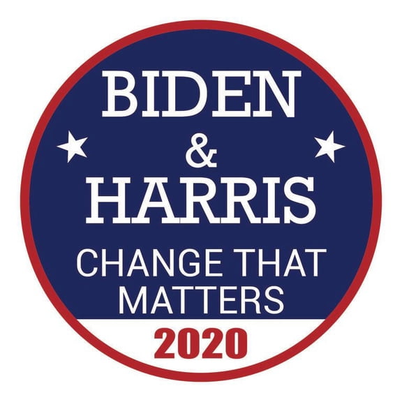 Biden and Harris Campaign Sign Vinyl Sticker Car Window Bumper Decals for Trucks Vans Laptop Wall Window - Removable Waterproof/Round Peel and Stick Graphic Designs Decoration Size (5x5 inch)