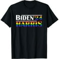thumbnail image 1 of Biden Harris Rainbow Gay Pride LGBT Election 2024 T-Shirt, 1 of 4