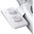 thumbnail image 1 of Bidet Attachment, Non-Electric Cold Water Bidet Toilet Seat Attachment with Pressure Controls, Retractable Self-Cleaning Dual Nozzles for Frontal & Rear Wash - Black, 1 of 8