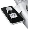 thumbnail image 1 of Bidet Attachment, Non-Electric Cold Water Bidet Toilet Seat Attachment with Pressure Controls, Retractable Self-Cleaning Dual Nozzles for Frontal & Rear Wash - Black, 1 of 9