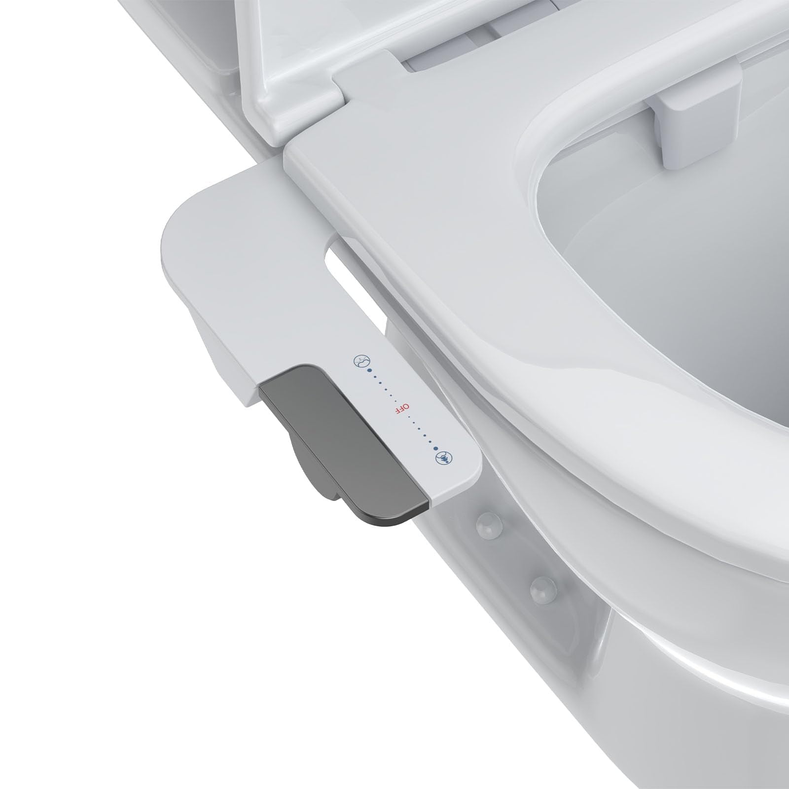 Bidet Attachment for Toilet – Dual Nozzle with Front & Rear Spray, Adjustable Water Pressure & Angle, Self-Clean, Retractable Nozzle, Brass T-Adapter, Easy Install – No Electricity Needed
