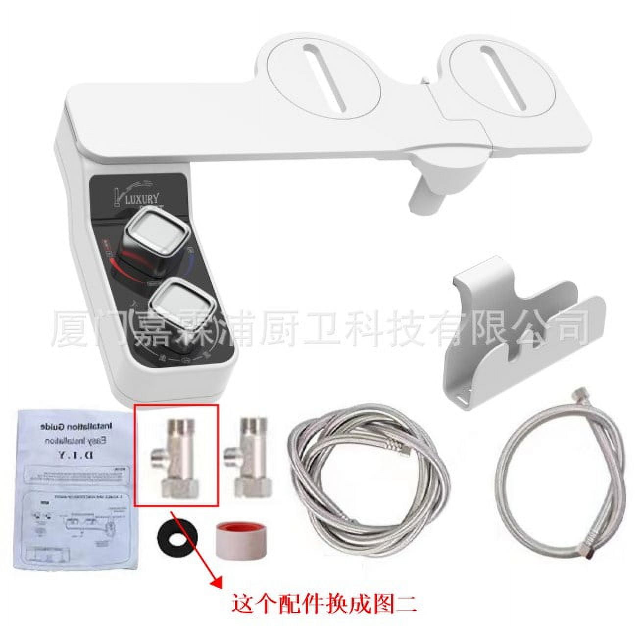 Bidet Attachment for Toilet, Dual Nozzle (Frontal & Rear Wash) with