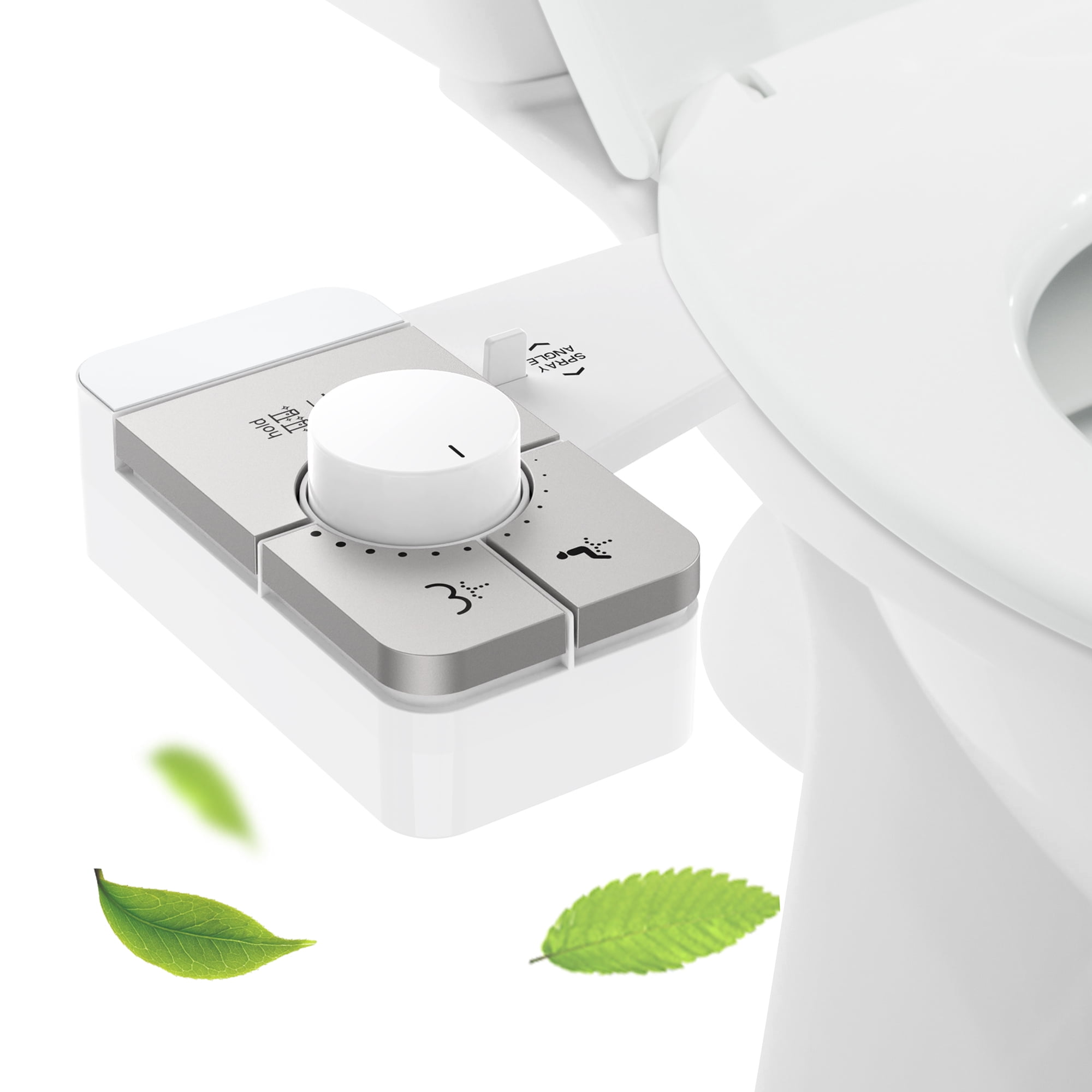 Upgrade Bidet Attachment for Toilet Seat, Adjustable Angle＆Water Pressure, Non-Electric Bidet Attachment for Feminine & Rear Wash, Fresh Cold Water Bidet Toilet Seat Attachment B020