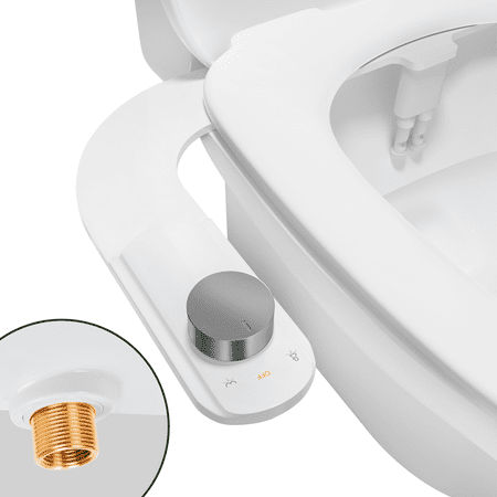 product image of Bidet Attachment for Toilet, Ultra Slim Bidet, Dual Nozzle (Feminine/Posterior Wash) Hygienic Toilet Bidet, Fresh Cold Water Pressure Adjustable Bidet Attachment With Stainless Steel Inlet