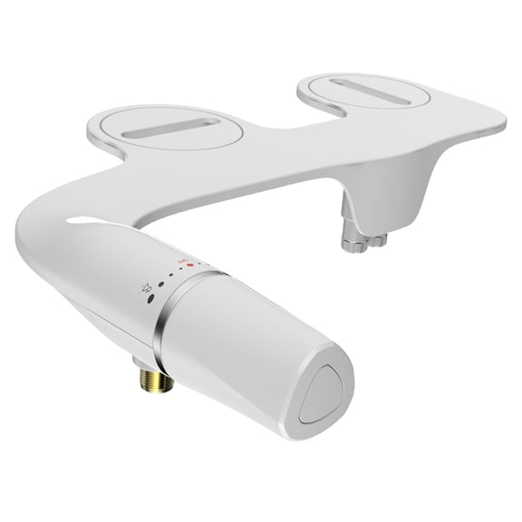 Bidet Attachment for Toilet Seat Non Electric Dual Nozzle Bidet Sprayer, Adjustable Water Pressure Nozzle, Angle Control & Easy Home Installation