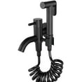 Bidet Sprayer Faucet Set with Cold Water Black Brass Wall Mount