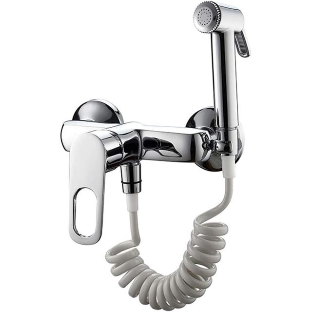 Bidet Sprayer for Toilet Chrome Cloth Diaper Washer Set Brass Wall