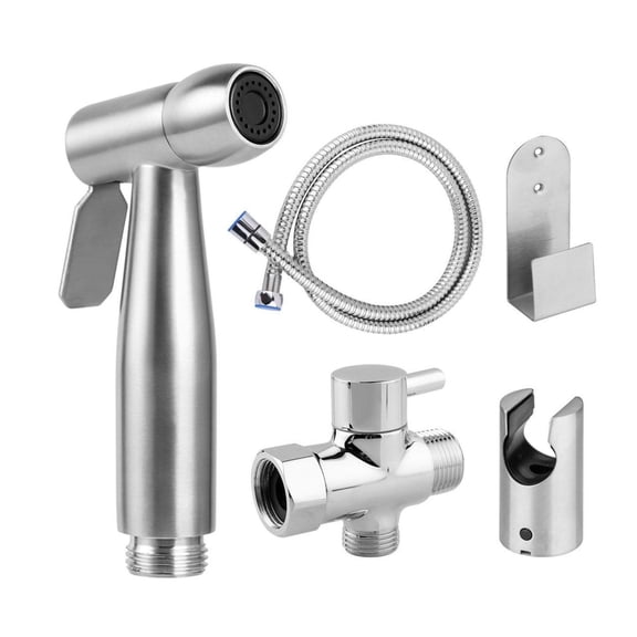 Bidet Sprayer for Toilet - Handheld Cloth Diaper Sprayer Kit with Hose & Holder - Bathroom Bidet Attachment for Feminine Hygiene, Pet Washing & More