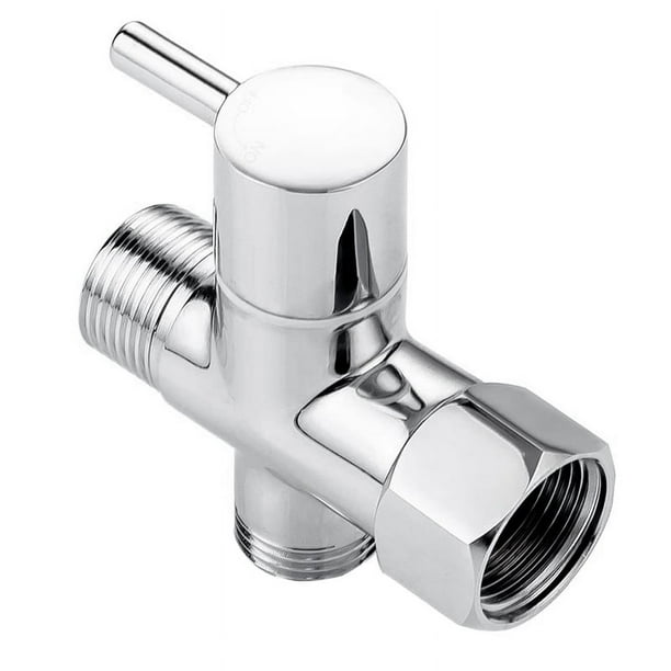 Bidet T Adapter, Brass T Adapter with ShutOff Valve 3Way Tee