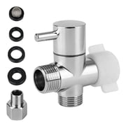 Bidet T Adapter with Shut off Valve, 3 Way Brass T-valve for Bidet 7/8" X 7/8" X 1/2" or 3/8", Tee Connector Bidet Attachment for Toilet