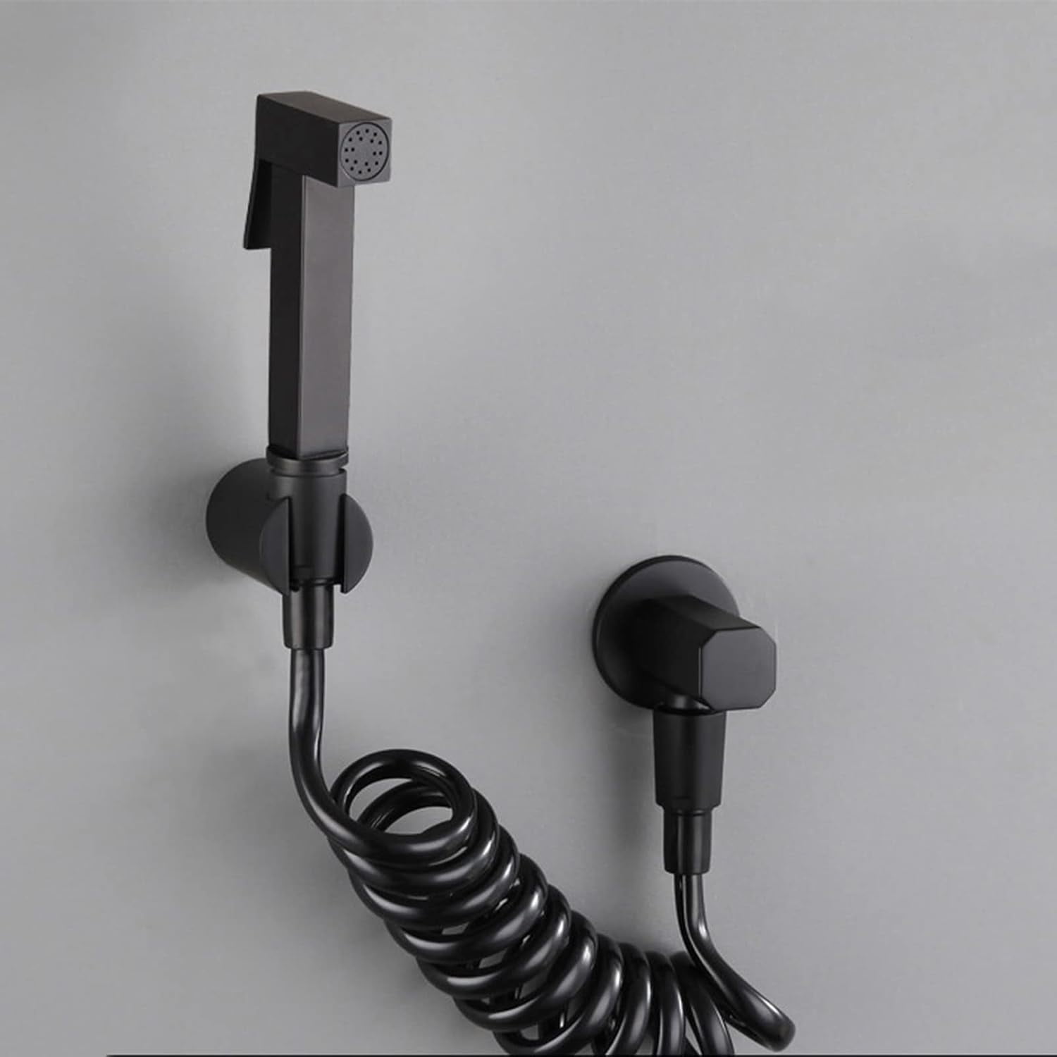 Bidet Tap Sprayer Wall Mounted Booster Sprayer Handheld Bidet Sprayer Kit Black Multi-Function Toilet Bidet Douche