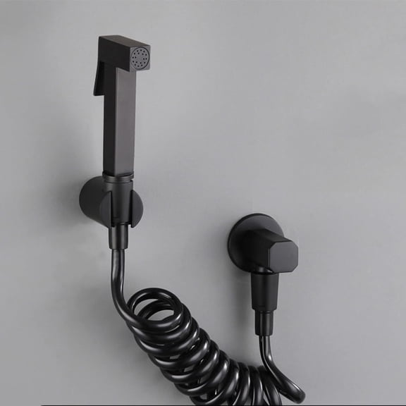 Bidet Tap Sprayer Wall Mounted Booster Sprayer Handheld Bidet Sprayer Kit Black Multi-Function Toilet Bidet Douche
