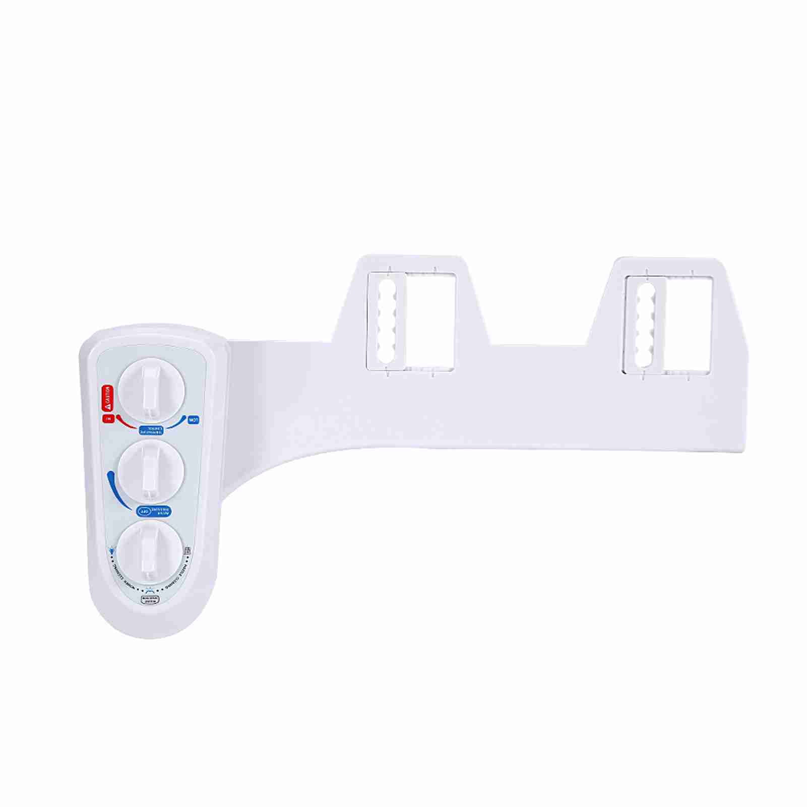 Bidet Toilet Attachment, Bidet Self Cleaning Dual Nozzle White Bidet