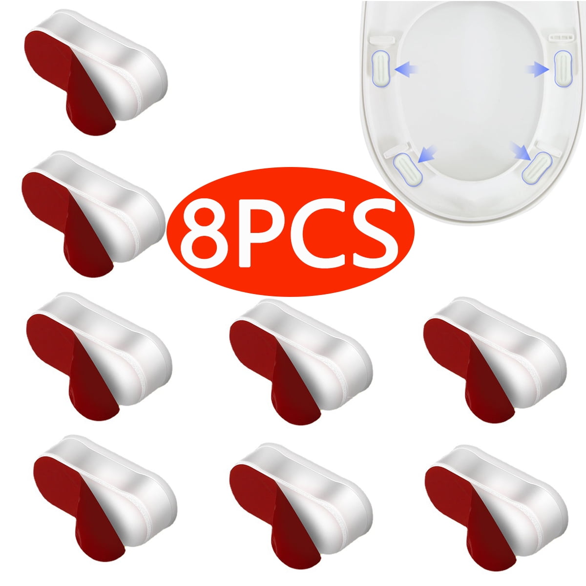 Bidet Toilet Seat Bumper Seat Gasket Pad Kit Universal Bidet Seat Spacers for Home Hotel Toilet