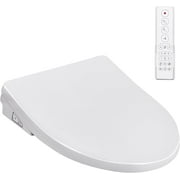Bidet Toilet Seat, Elongated Smart Heated Toilet Seat, EWATER Wand Cleaning & LED Nightlight Design, 3 Control Method, Endless Warm Water, Warm Dryer, Deodorizer, White (Elongated)
