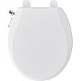 thumbnail image 1 of Bidet Toilet Seat, Soft Close Round Toilet Seat, Button control Feminine/Posterior Wash Switch, Knob Control Water Pressure,White Bidet Seat Attachment with Brass inlet, 1 of 8