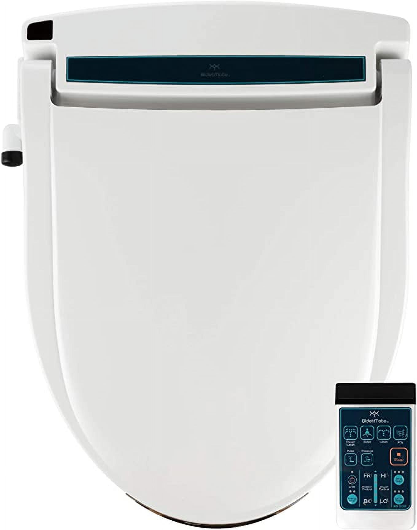 BidetMate 2000 Series White Heated Smart Toilet Seat with Remote