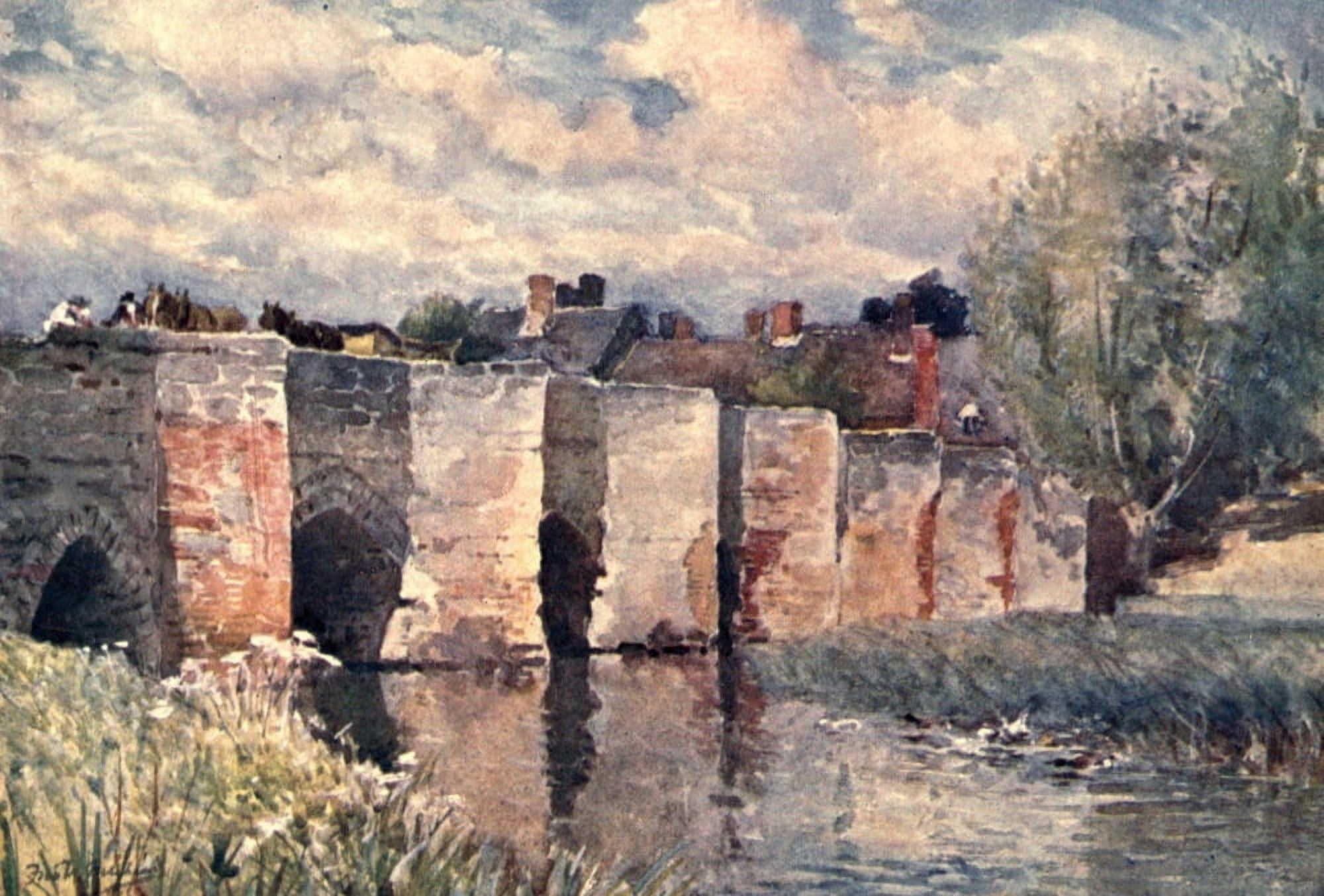 Bidford Bridge Canvas Art - F Whitehead (24 x 36)